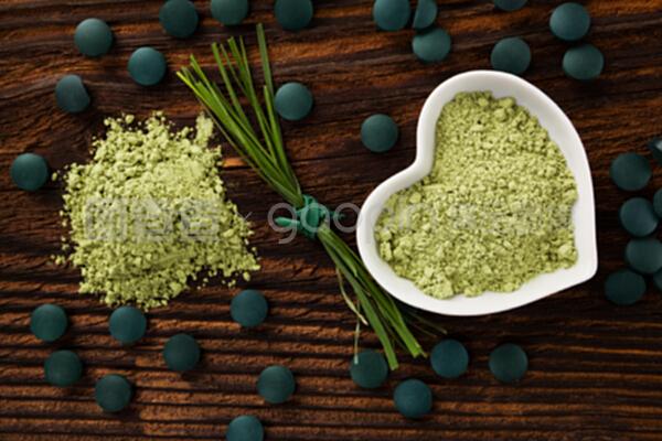 螺旋藻、球藻、大麦和麦草。